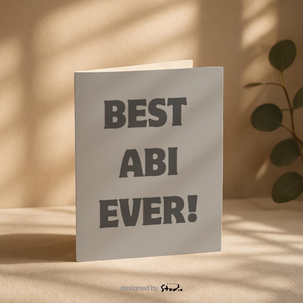 Best Abi Ever Grußkarte – Liebevolle Karte für Bruder