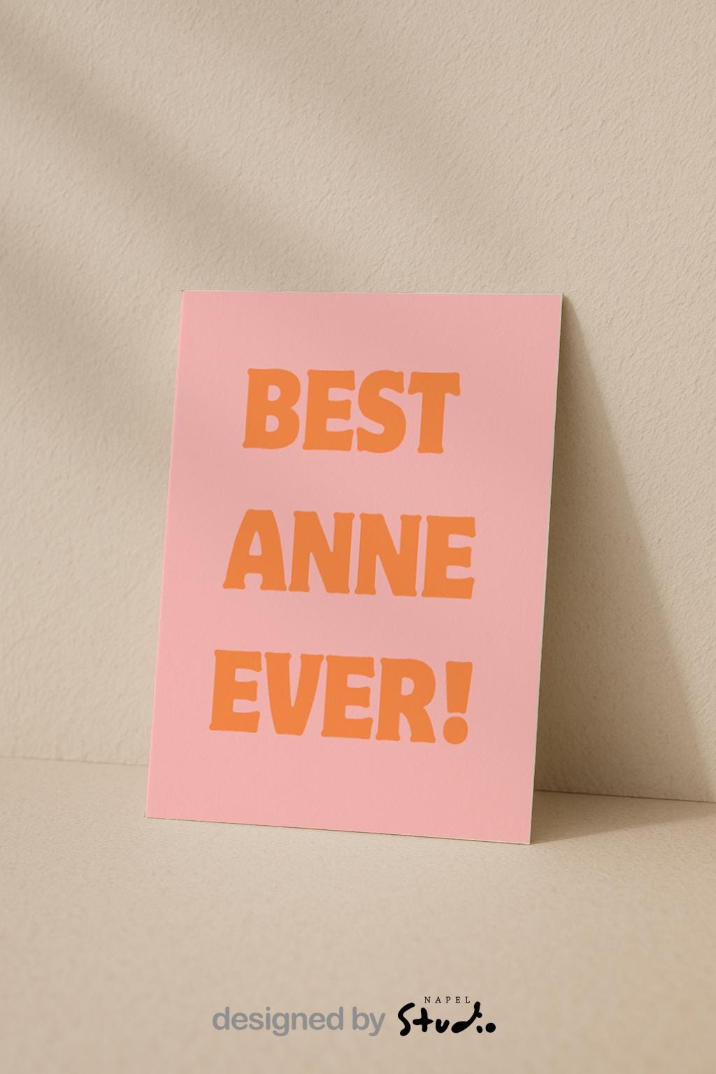 Best Anne Ever Grußkarte | Liebevolle Karte für Mütter, Muttertag, Geburtstag Türkische Karte für Mütter