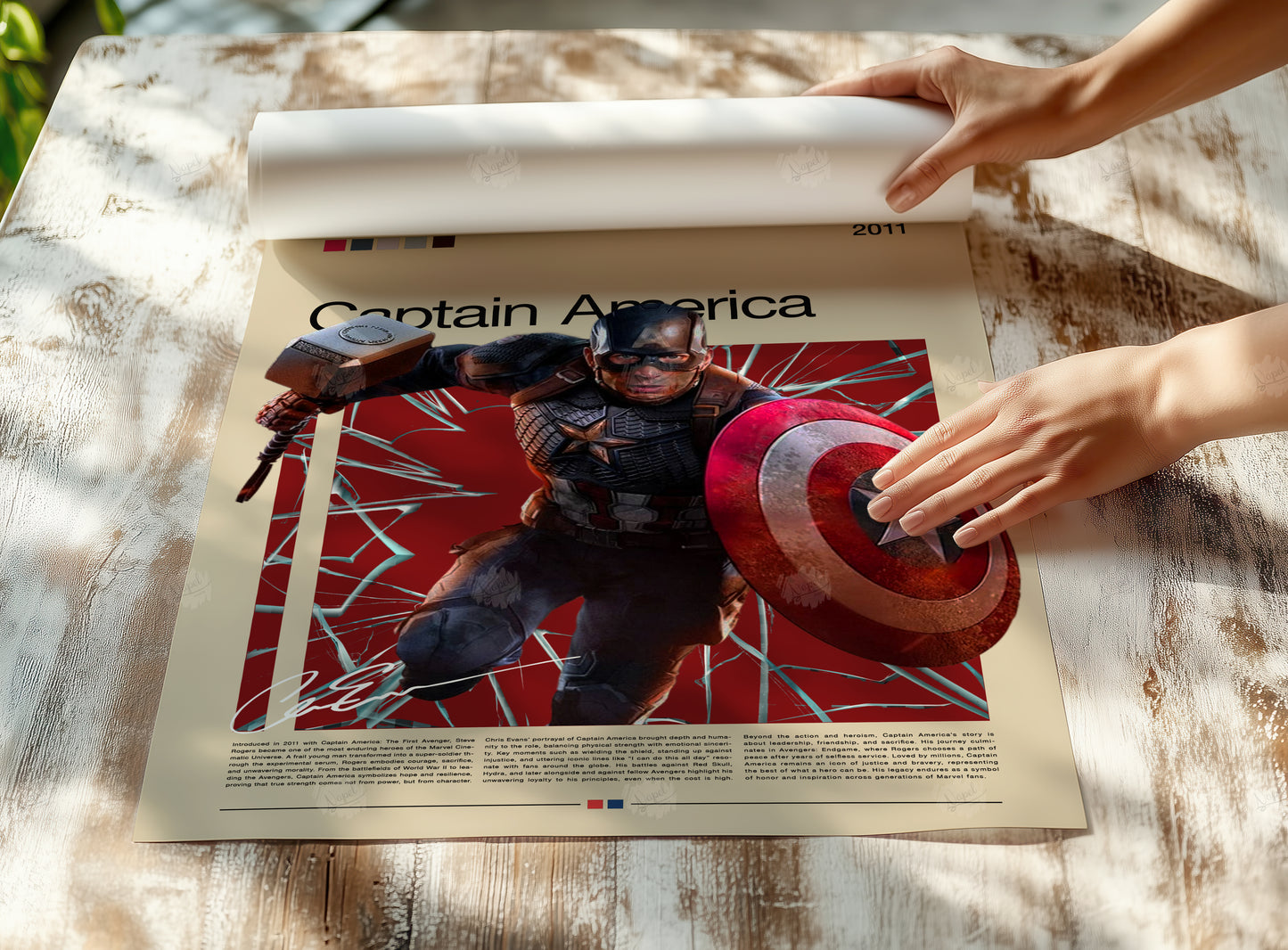 Affiche Captain America | Décoration murale Marvel