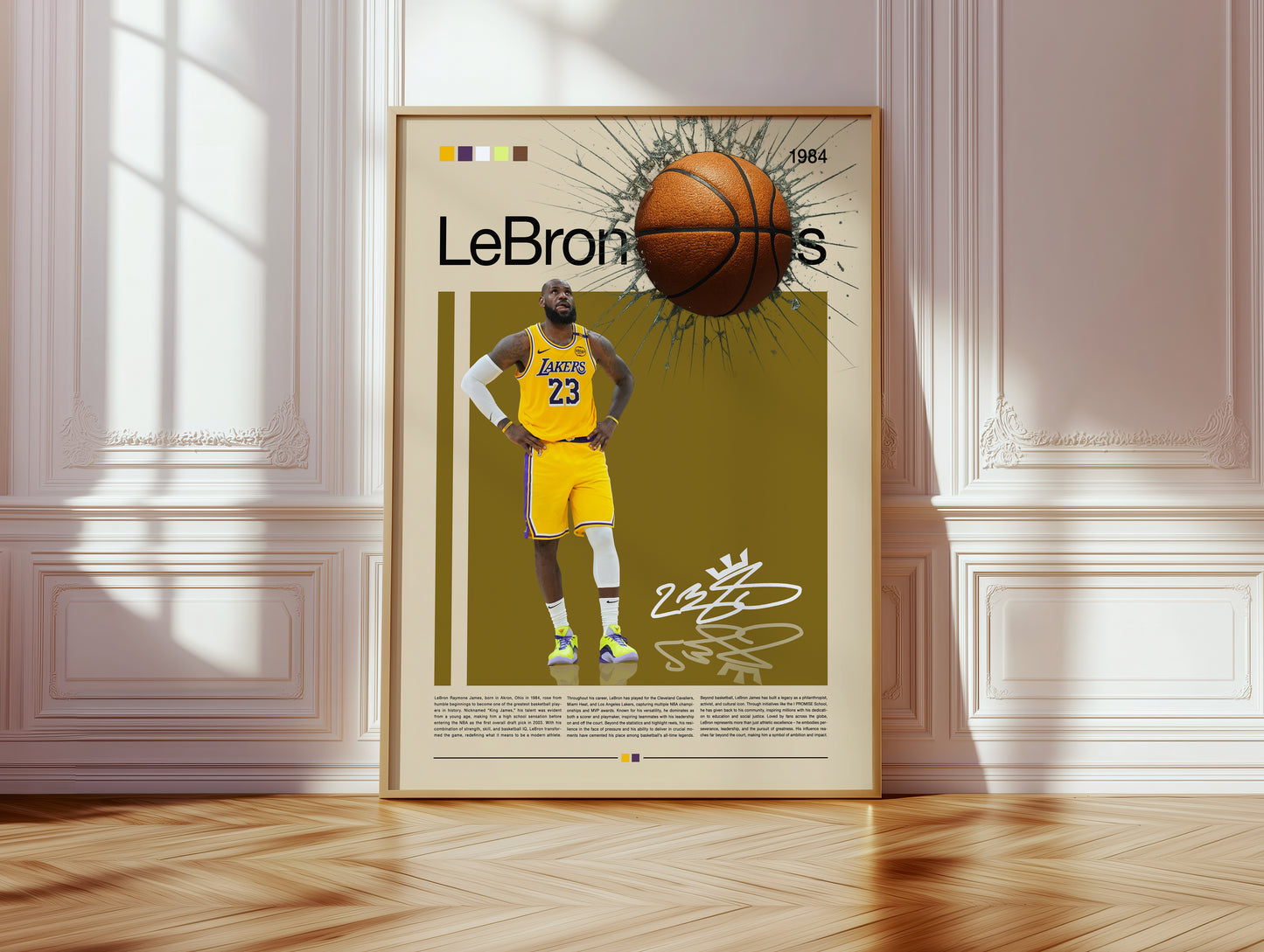 LeBron James 3D Poster | Basketball Wall Art