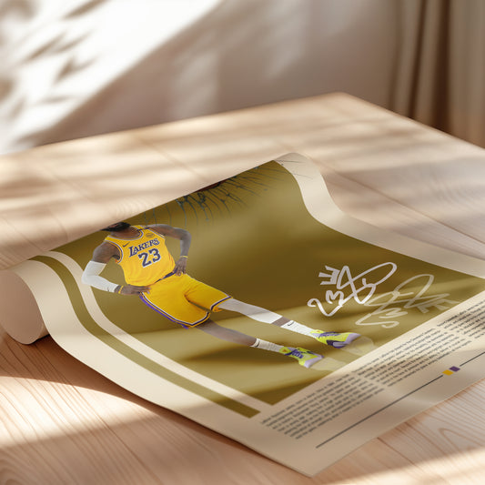 LeBron James 3D Poster | Basketball Wall Art