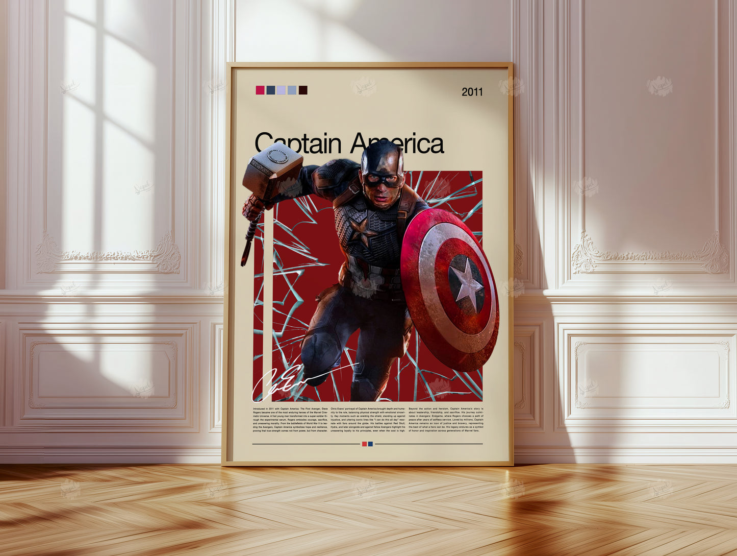 Affiche Captain America | Décoration murale Marvel
