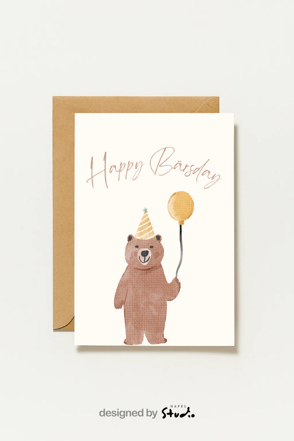 Happy Bärsday Geburtstagskarte