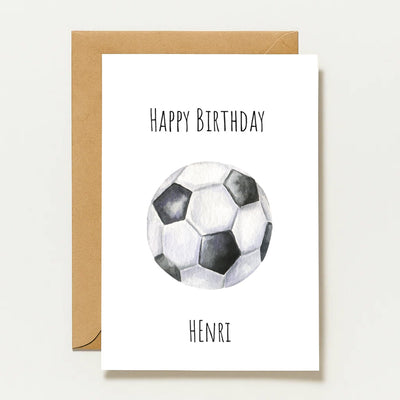 Carte d'anniversaire sur le thème du football | Joyeux anniversaire (Personnalisable)