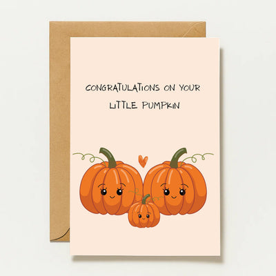 Petite Citrouille | Carte de félicitations pour la naissance