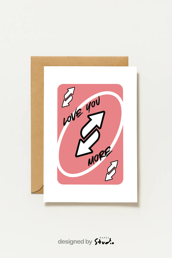 JE T'AIME PLUS | Carte d'amour minimaliste