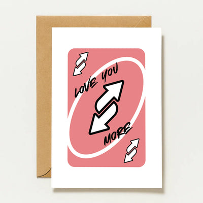 Love You More Minimalistische Liebeskarte
