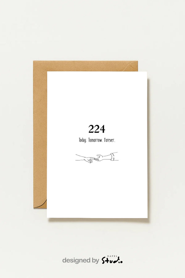 224 Aujourd'hui Demain Pour toujours | Carte d'anniversaire
