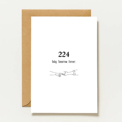 224 Aujourd'hui Demain Pour toujours | Carte d'anniversaire