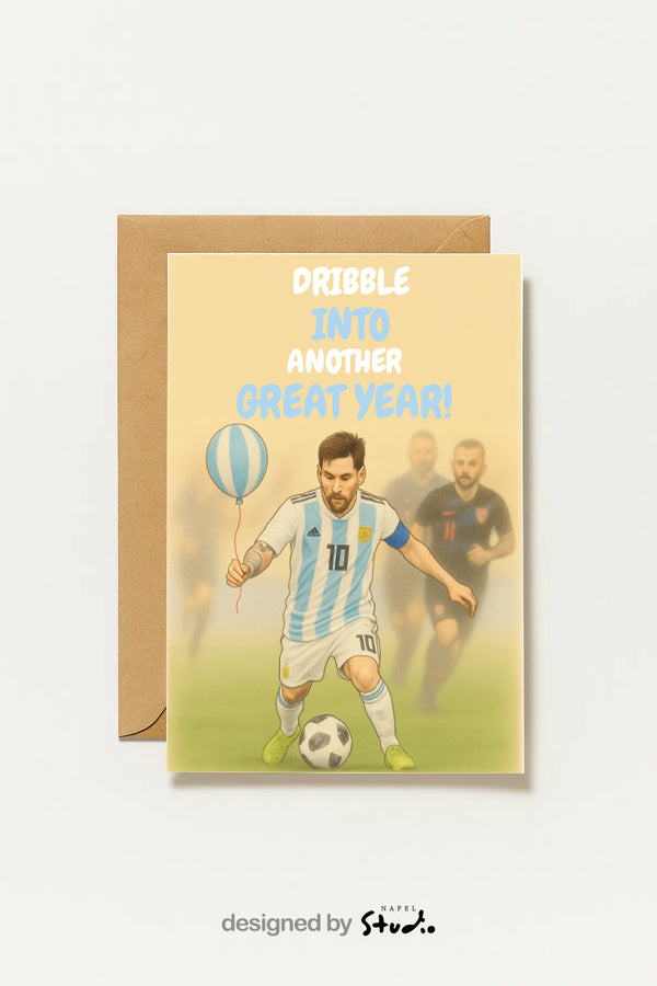 Carte d'anniversaire football | Messi