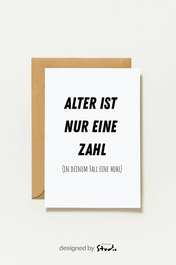 Geburtstagskarte Lustig Alter Ist Nur Eine Zahl