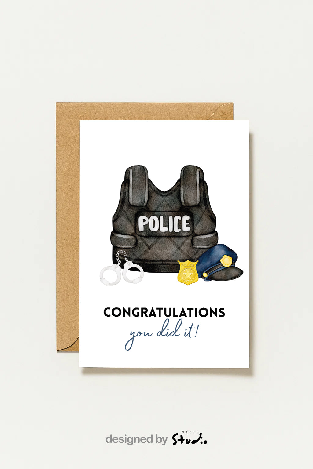 Polizei Abschlusskarte Congratulations, You Did It!