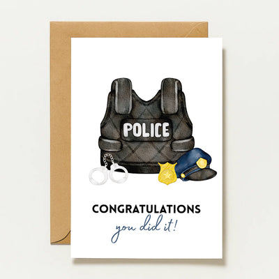 Polizei Abschlusskarte Congratulations, You Did It!