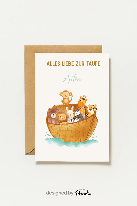 Personalisierte Taufkarte | Alles Liebe zur Taufe