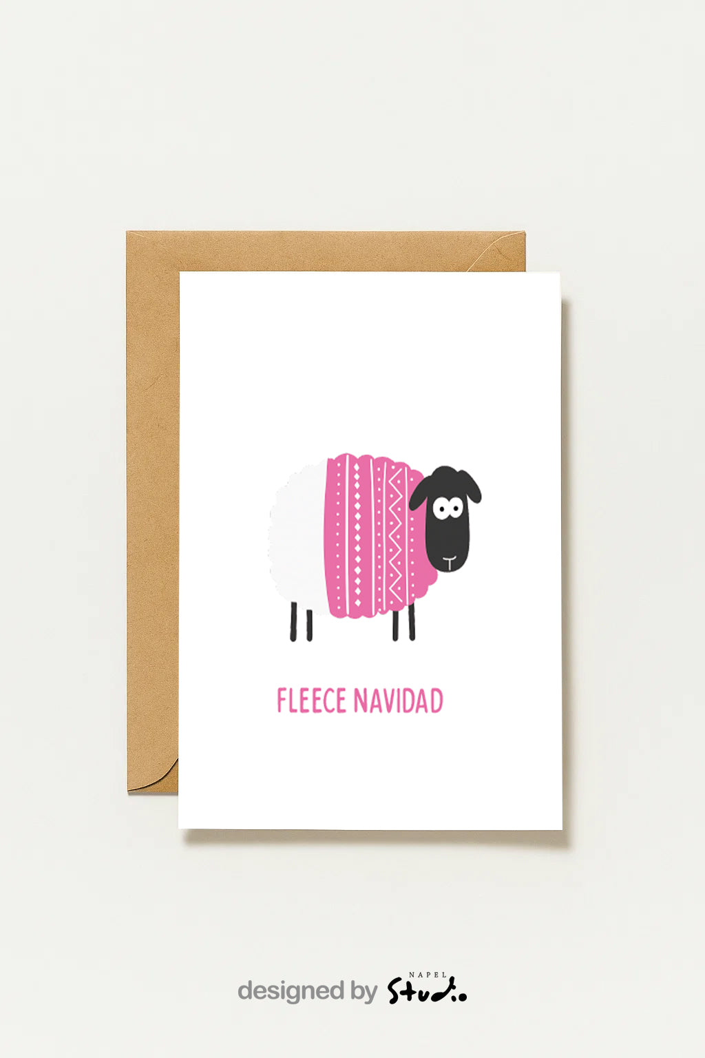 Fleece Navidad Humorvolle Weihnachtskarte