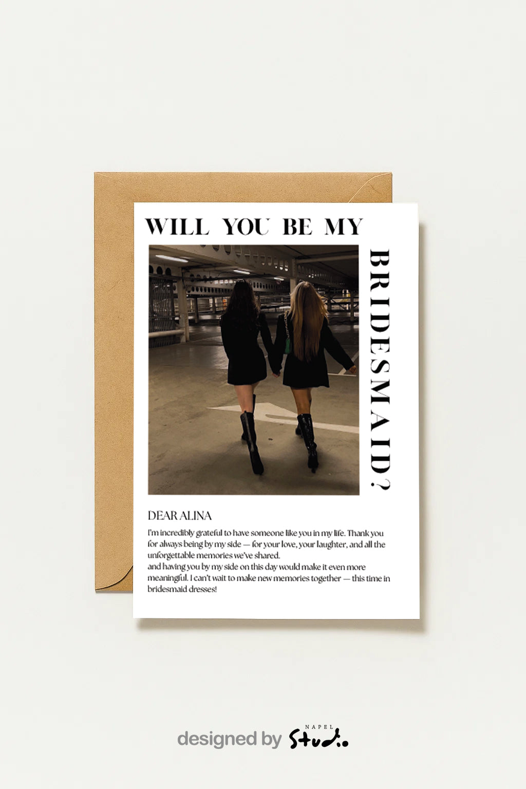 Veux-tu être ma demoiselle d'honneur ? | Carte pour la témoin et les demoiselles d'honneur