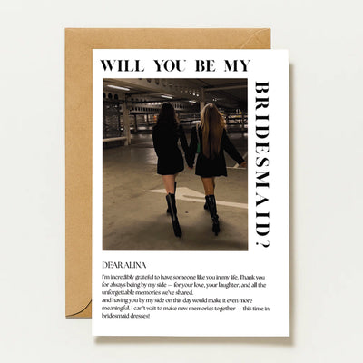 Veux-tu être ma demoiselle d'honneur ? | Carte pour la témoin et les demoiselles d'honneur