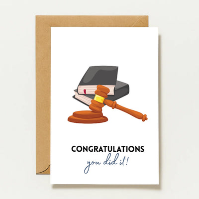 Glückwunschkarte Jura Abschluss Congratulations You Did It!