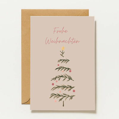 Carte de Noël minimaliste avec sapin de Noël | Carte de Joyeux Noël