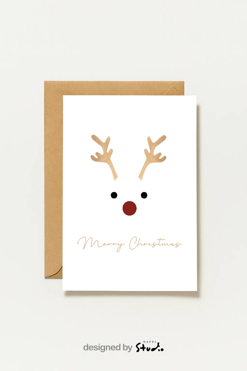 Carte de Noël minimaliste | Renne