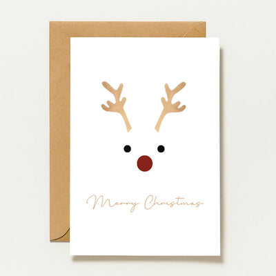 Carte de Noël minimaliste | Renne