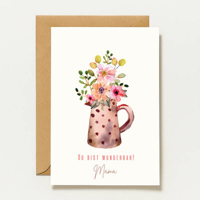 Maman, tu es merveilleuse | Carte de vœux pour maman