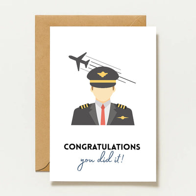 Pilot Glückwunschkarte Abschluss