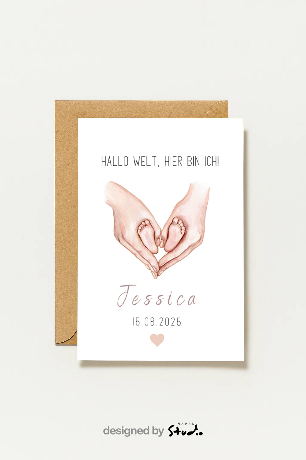 Hallo Welt | Karte zur Geburt