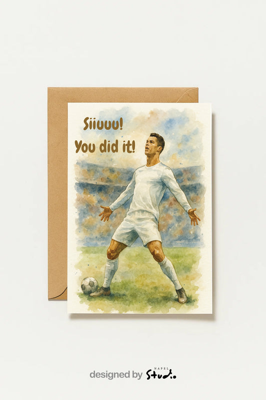 Fußball Glückwunschkarte Ronaldo | Siiiuuu! You did it