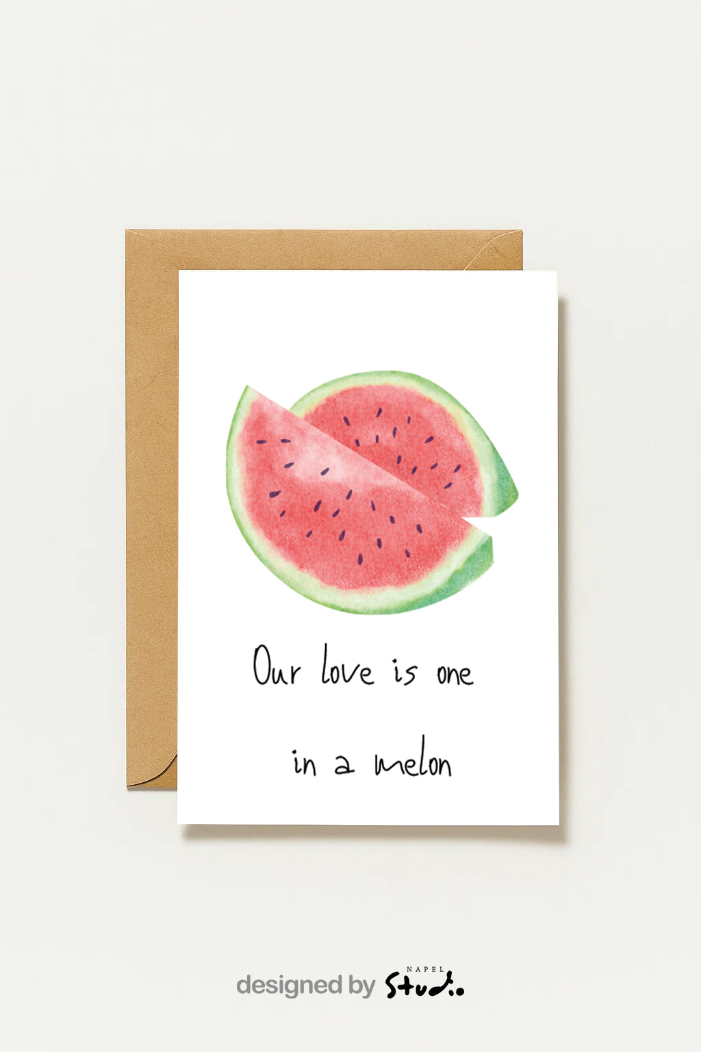 Notre amour est unique dans un melon | Carte de vœux humoristique