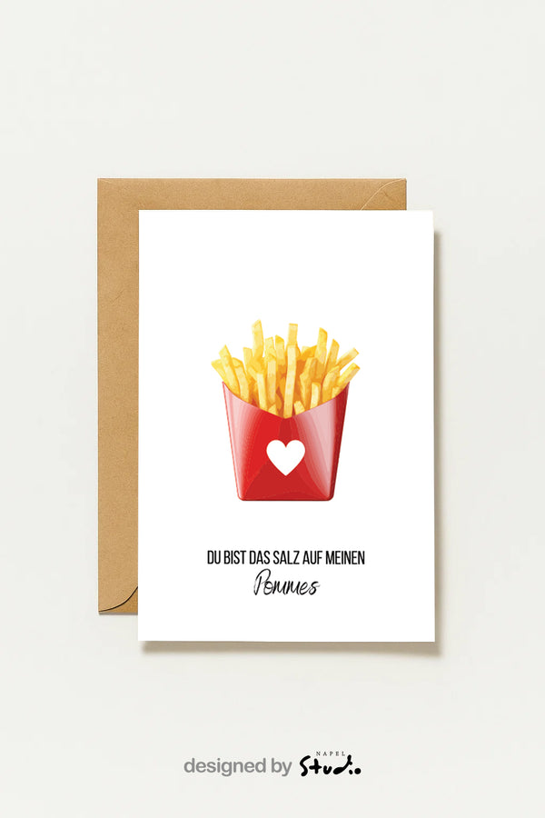 Tu es le sel sur mes frites | Carte de vœux humoristique