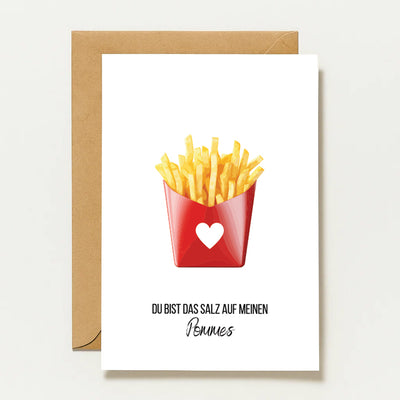 Tu es le sel sur mes frites | Carte de vœux humoristique