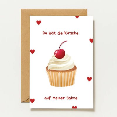 Tu es la cerise sur le gâteau | Mon amour | Carte de vœux romantique