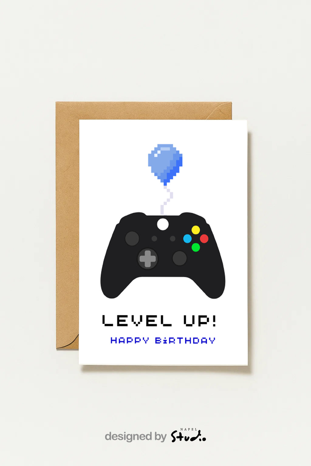 Gamer Geburtstagskarte Level Up