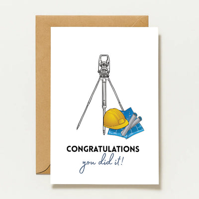 Bauingenieur Glückwunschkarte Ingenieur Abschluss