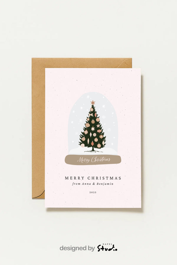 Personalisierbare Weihnachtskarte Merry Christmas