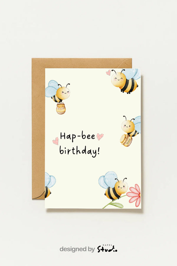Hap Bee Birthday Geburtstagskarte Mit Bienen