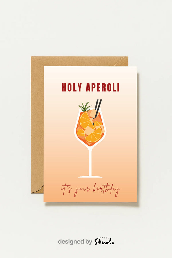 Holy Aperoli Geburtstagskarte Aperol