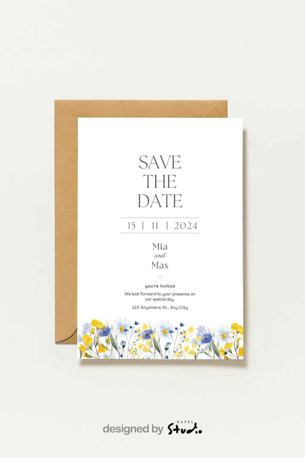 Réservez la date | Invitation de mariage personnalisée