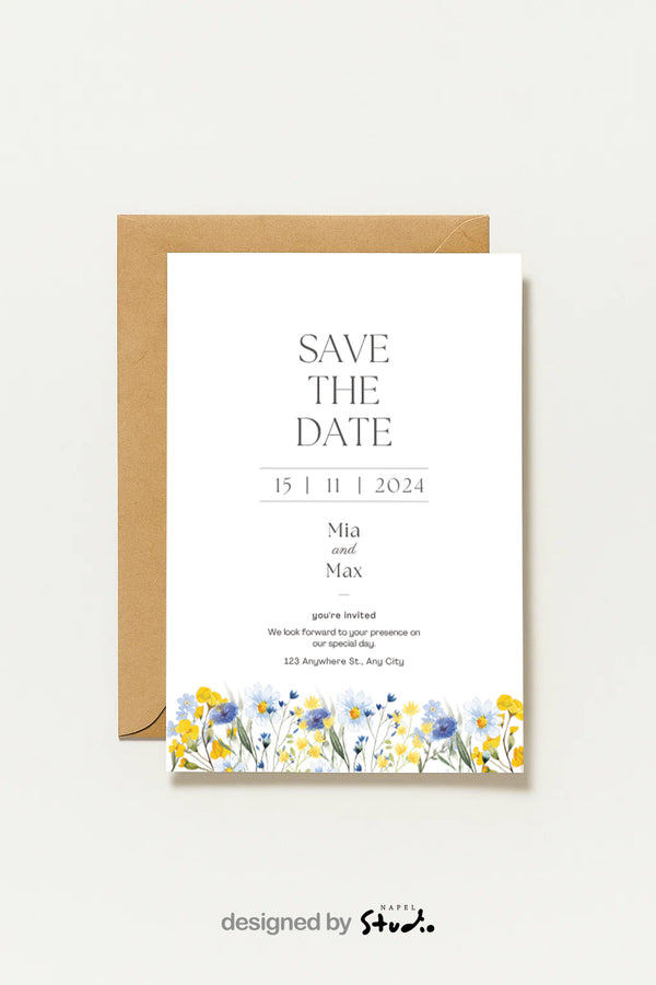 Réservez la date | Invitation de mariage personnalisée