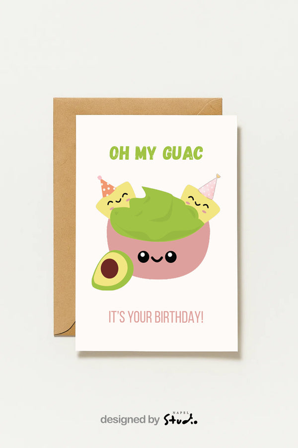 Humorvolle Geburtstagskarte Oh My Guac