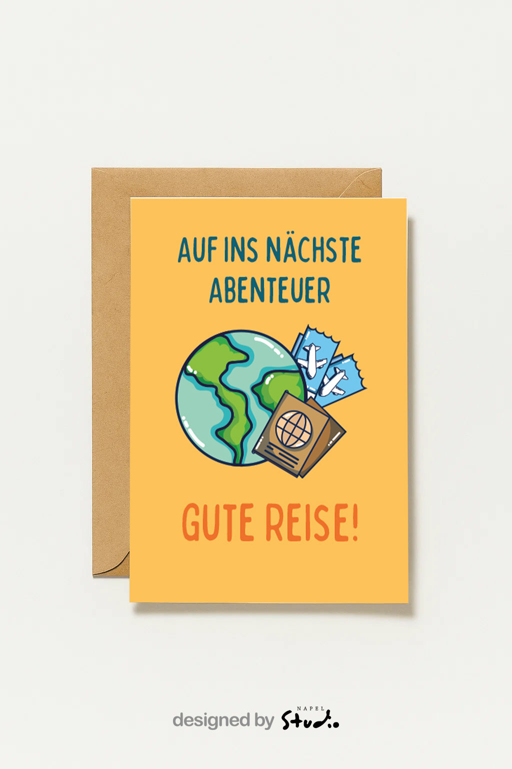 Gute Reise Abschiedskarte