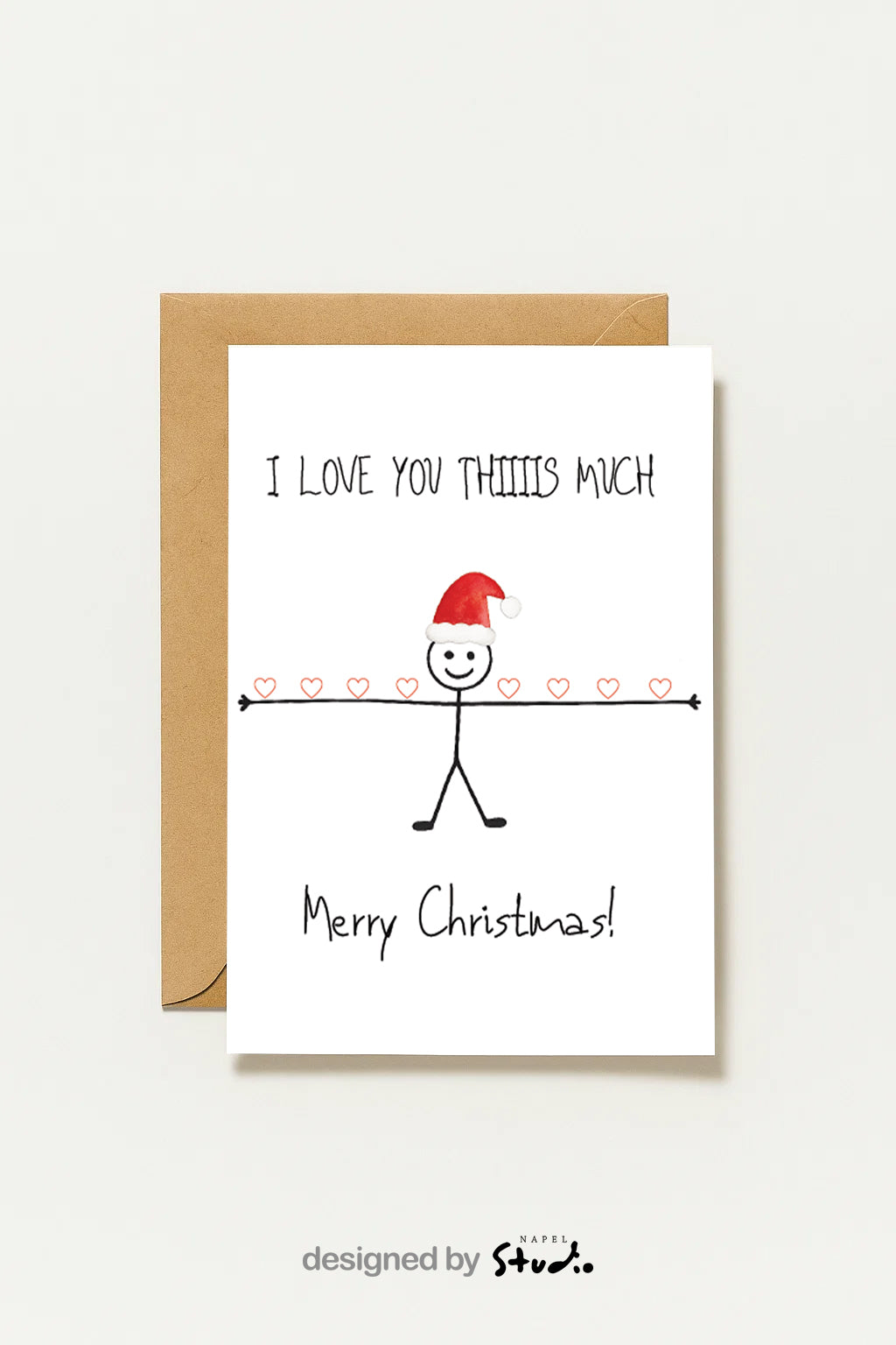 I Love You Thiiiis Much Liebeskarte Mit Weihnachtsgruß
