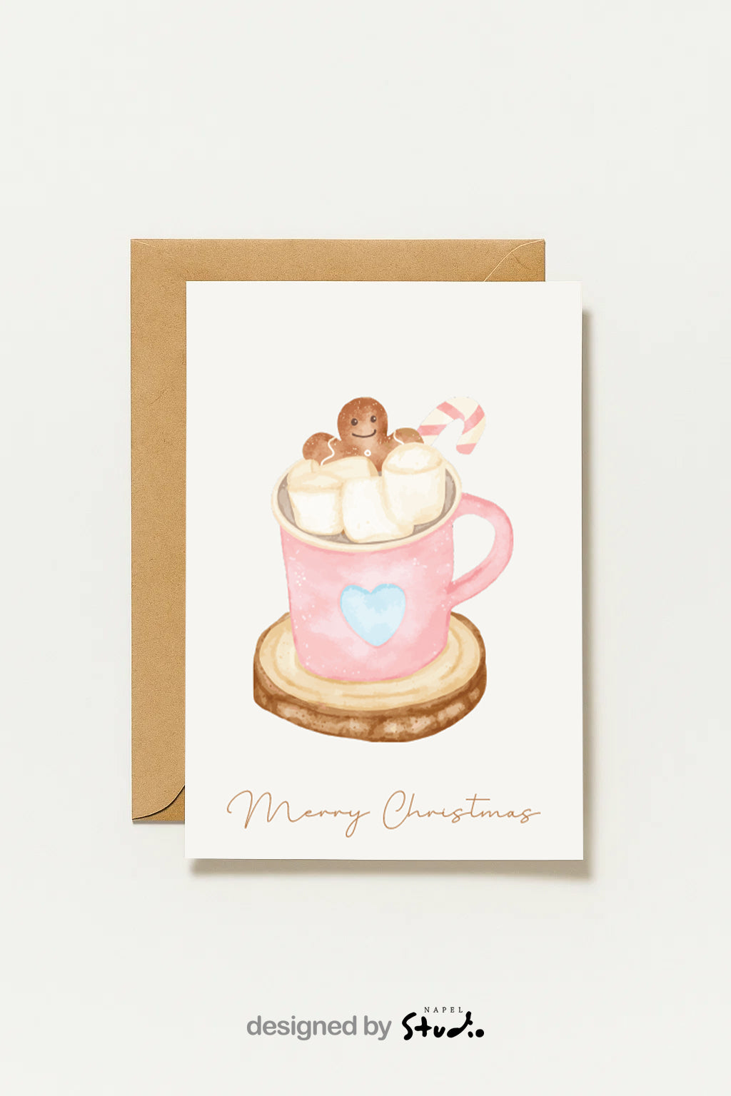 Weihnachtskarte Kakao Mit Lebkuchenmann Frohe Weihnachten
