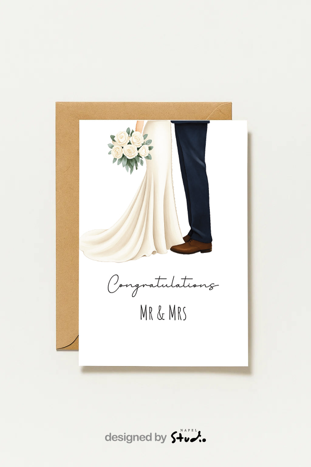 Félicitations à M. et Mme ! | Carte de mariage