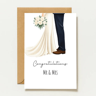 Félicitations à M. et Mme ! | Carte de mariage