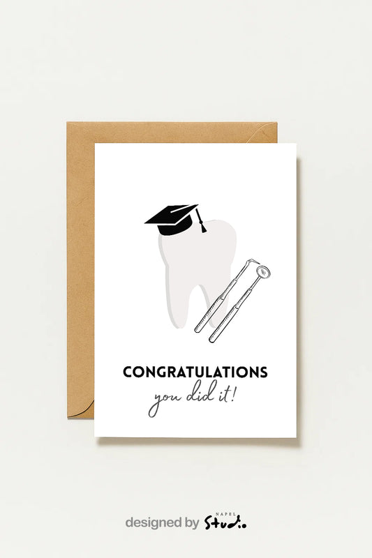 Glückwunschkarte Zahnmedizin | Zahnarzt Zahnärztin Dental Graduation Card | ZFA Zahnmedizinische Fachabgestellte