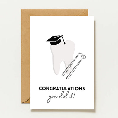 Glückwunschkarte Zahnmedizin Zahnarzt Zahnärztin Dental Graduation Zfa Zahnmedizinische Fachabgestellte