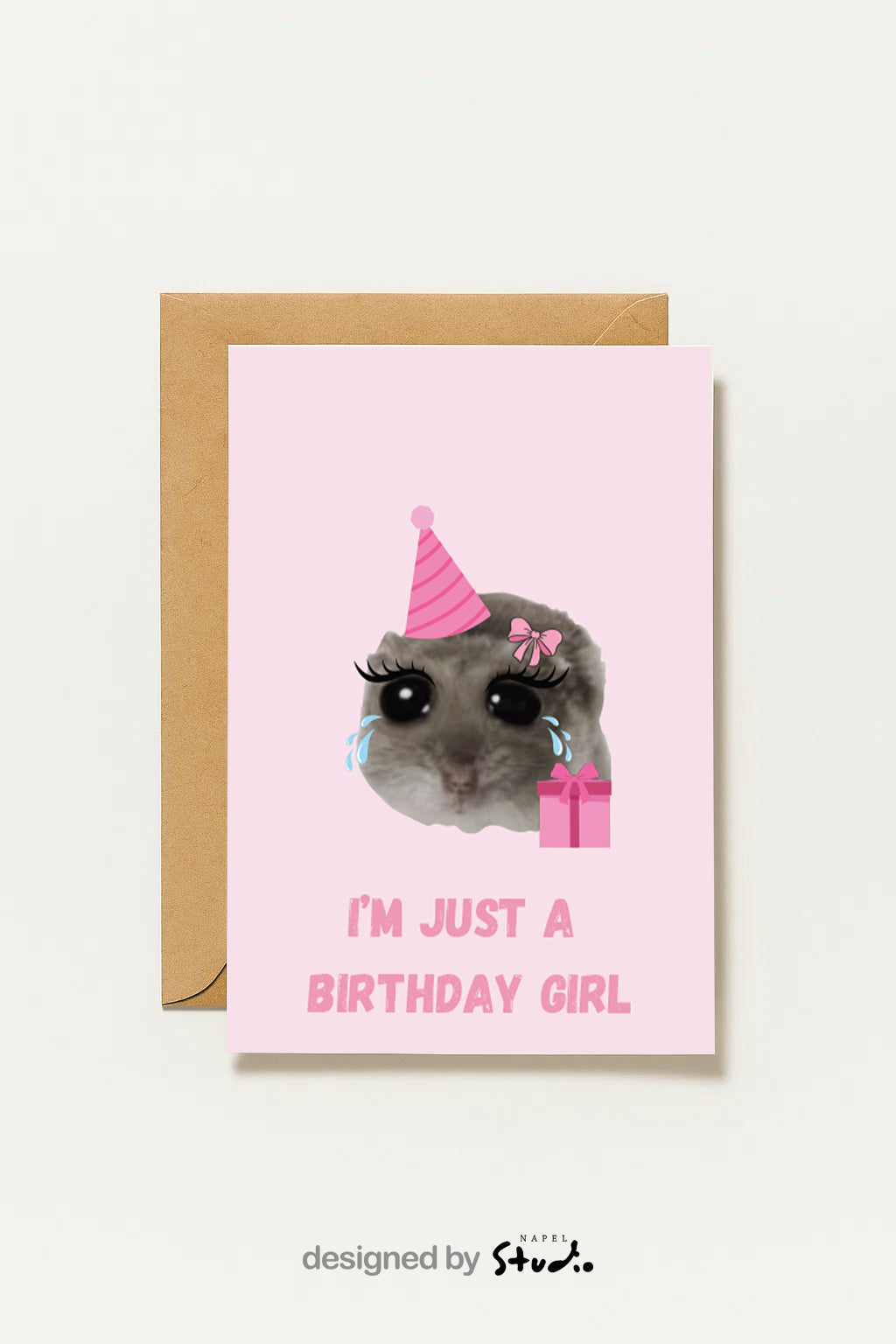 I'm Just a Birthday Girl | Geburtstagskarte Hamster