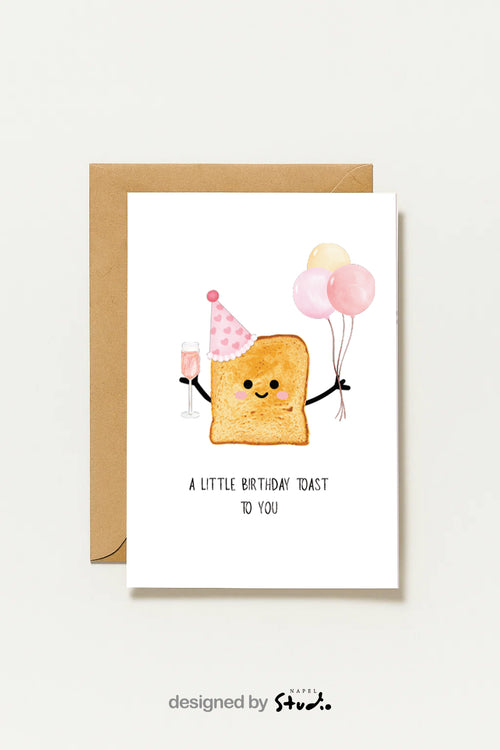 A Little Birthday Toast To You Humorvolle Geburtstagskarte